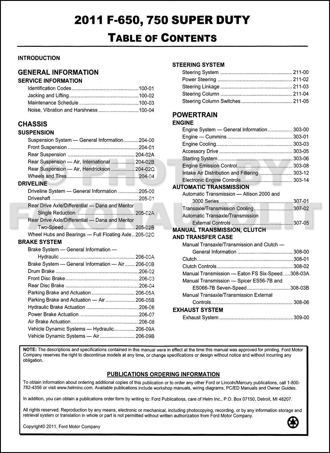 2011 Ford f 750 owners manual #4