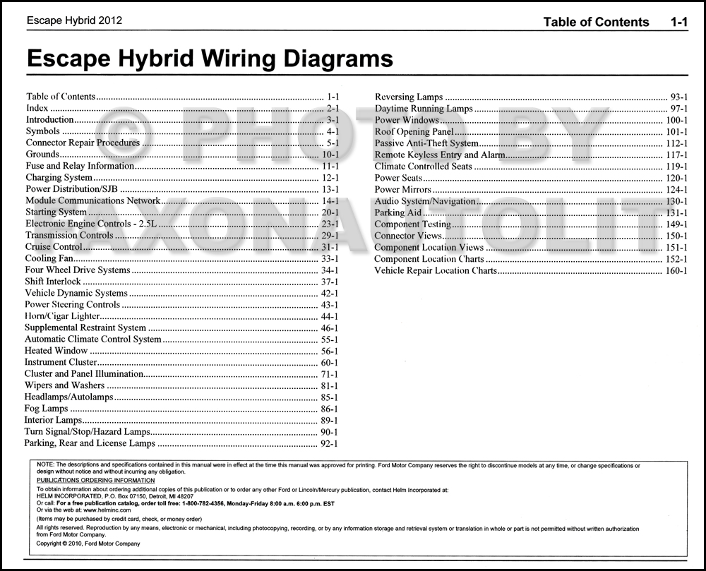 2012 Ford escape hybrid owners manual #8