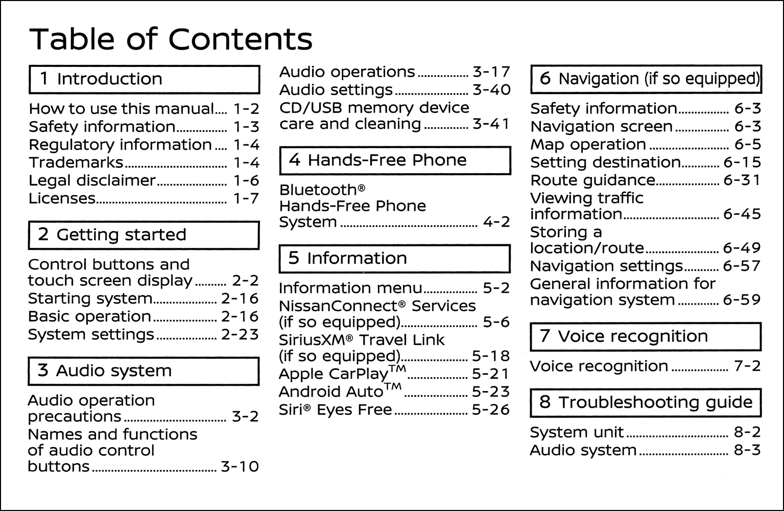 2019 Nissan Connect Navigation System Owners Manual Original Altima