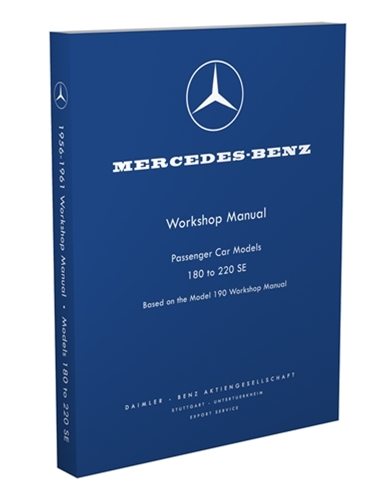 1956-1961 Mercedes 180-220 Repair Shop Manual Supplement Reprint