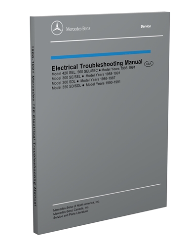 1986-1991 Mercedes 126 Electrical Troubleshooting Manual Reprint 300SDL